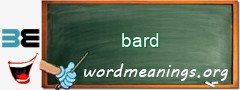 WordMeaning blackboard for bard